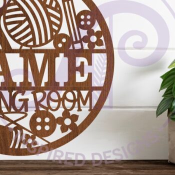 Intra απο ξύλο plywood 3mm-4mm πάχος – Πινακίδα ονόματος δωματίου ραπτικής Δίασταση  20x20 cm INTRAFABR-84562990 - Image 1