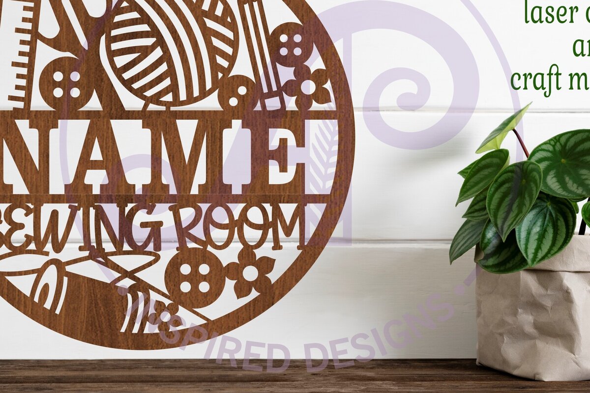 Intra απο ξύλο plywood 3mm-4mm πάχος – Πινακίδα ονόματος δωματίου ραπτικής Δίασταση  20x20 cm INTRAFABR-84562990