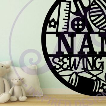 Intra απο ξύλο plywood 3mm-4mm πάχος – Πινακίδα ονόματος δωματίου ραπτικής Δίασταση  20x20 cm INTRAFABR-84562990 - Image 2