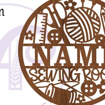 Intra απο ξύλο plywood 3mm-4mm πάχος – Πινακίδα ονόματος δωματίου ραπτικής Δίασταση  20x20 cm INTRAFABR-84562990 - Image 3