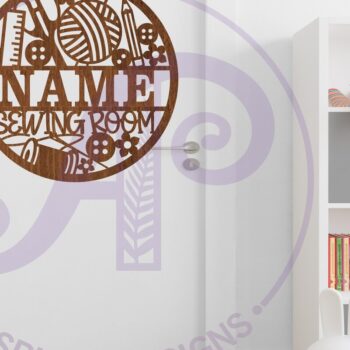 Intra απο ξύλο plywood 3mm-4mm πάχος – Πινακίδα ονόματος δωματίου ραπτικής Δίασταση  20x20 cm INTRAFABR-84562990 - Image 4