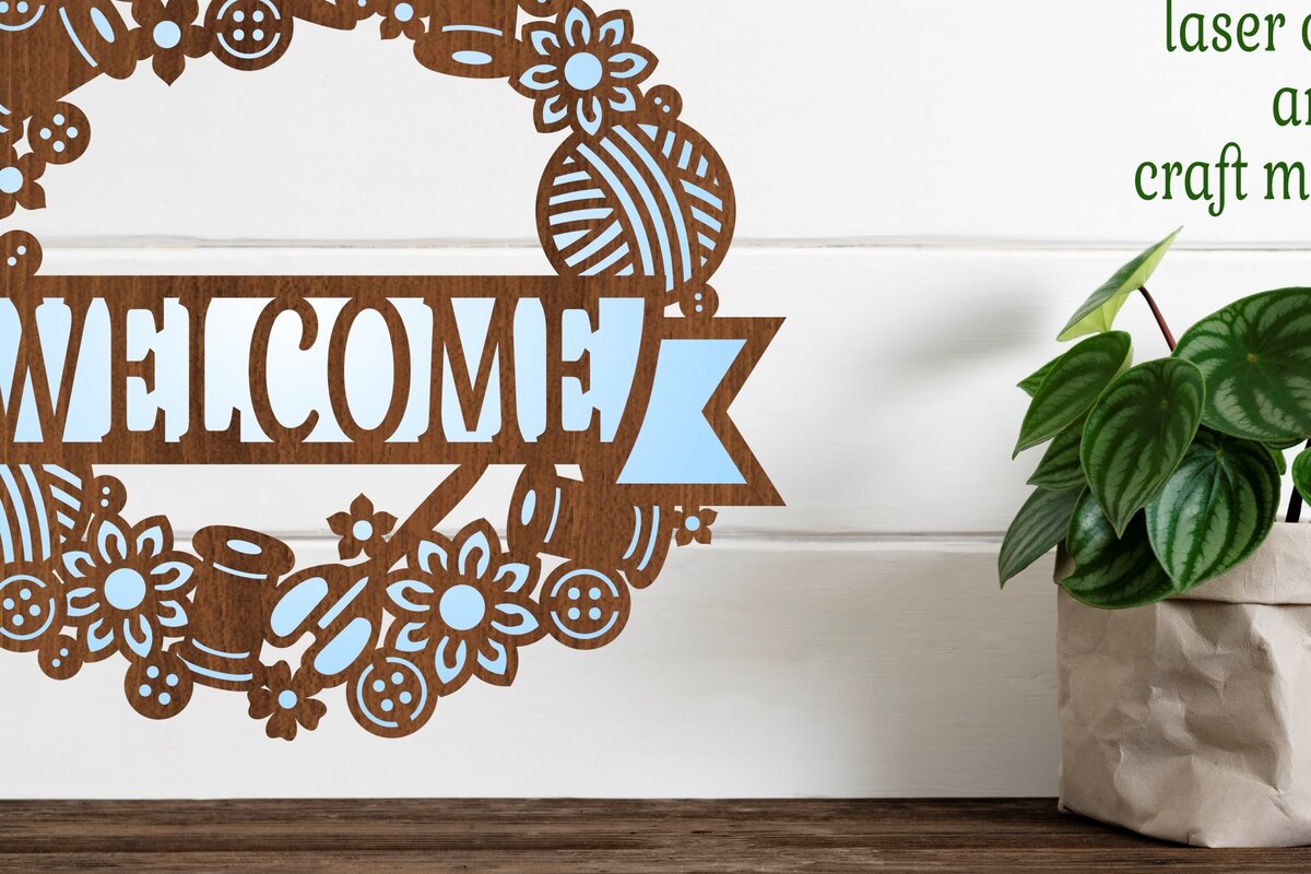 Intra απο ξύλο plywood 3mm-4mm πάχος – Ράψιμο στεφάνι καλωσορίσματος Δίασταση  20x20 cm INTRAFABR-71127502