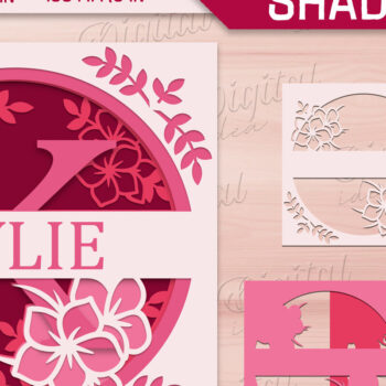 Intra απο ξύλο plywood 3mm-4mm πάχος – Shadow Box Alphabet. Μονόγραμμα Light Box Δίασταση 20x20 cm INTRAFABR-84109272 - Image 1