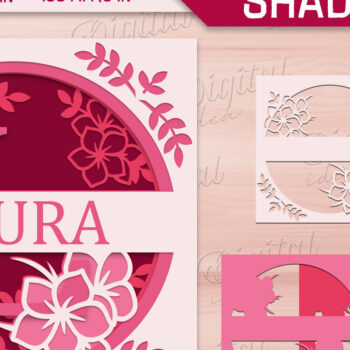 Intra απο ξύλο plywood 3mm-4mm πάχος – Shadow Box Alphabet. Μονόγραμμα Light Box Δίασταση  20x20 cm INTRAFABR-84109294 - Image 1