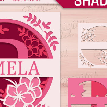 Intra απο ξύλο plywood 3mm-4mm πάχος – Shadow Box Alphabet. Μονόγραμμα Light Box Δίασταση 20x20 cm INTRAFABR-84109420 - Image 1