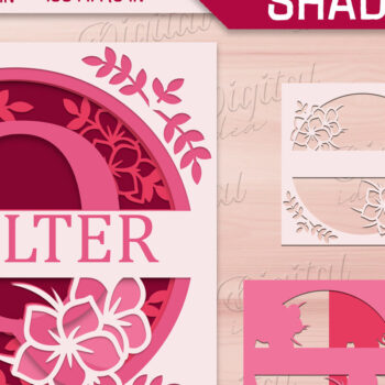 Intra απο ξύλο plywood 3mm-4mm πάχος – Shadow Box Alphabet. Μονόγραμμα Light Box Δίασταση  20x20 cm INTRAFABR-84109443 - Image 1
