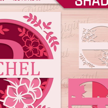 Intra απο ξύλο plywood 3mm-4mm πάχος – Shadow Box Alphabet. Μονόγραμμα Light Box Δίασταση  20x20 cm INTRAFABR-84109471 - Image 1