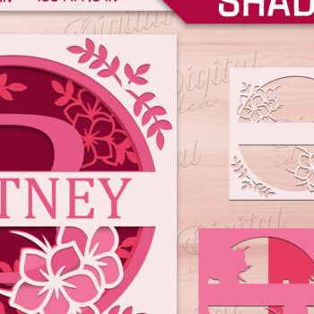 Intra απο ξύλο plywood 3mm-4mm πάχος – Shadow Box Alphabet. Μονόγραμμα Light Box Δίασταση  20x20 cm INTRAFABR-84046764 - Image 1