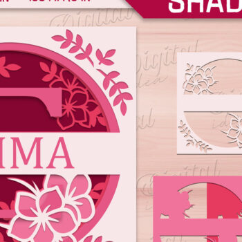 Intra απο ξύλο plywood 3mm-4mm πάχος – Shadow Box Alphabet. Μονόγραμμα Light Box Δίασταση  20x20 cm INTRAFABR-84046899 - Image 1