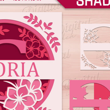 Intra απο ξύλο plywood 3mm-4mm πάχος – Shadow Box Alphabet. Μονόγραμμα Light Box Δίασταση  20x20 cm INTRAFABR-84047014 - Image 1