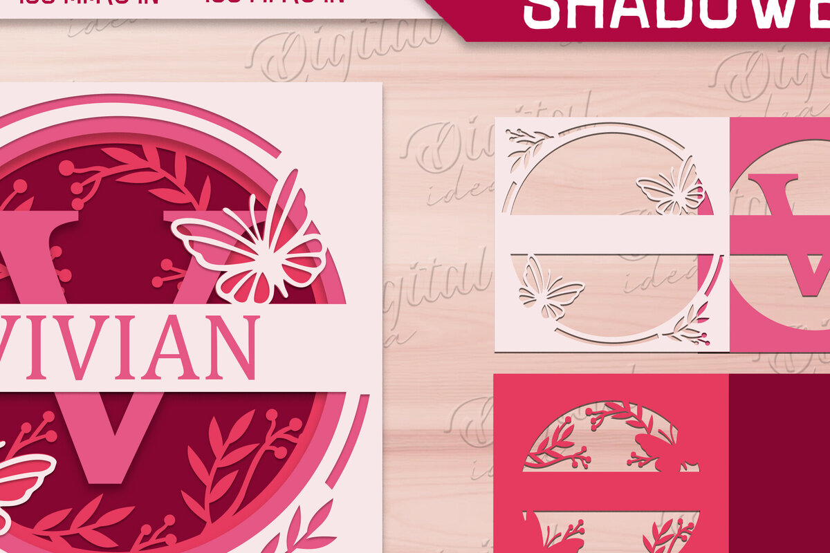 Intra απο ξύλο plywood 3mm-4mm πάχος – Κοπή χαρτιού αλφαβήτου Shadow Box. Γράμμα V Δίασταση  20x20 cm INTRAFABR-88291110