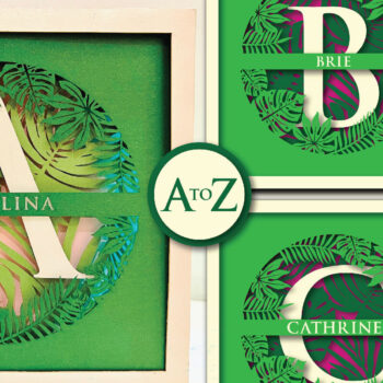 Intra απο ξύλο plywood 3mm-4mm πάχος – Shadow Box Πακέτο χαρτιού κοπής Alphabet Δίασταση 20x20 cm INTRAFABR-122261681 - Image 1