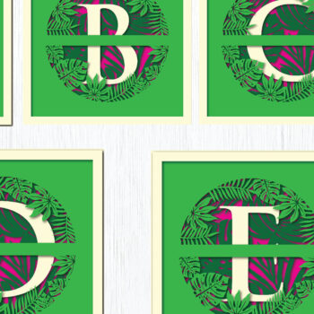 Intra απο ξύλο plywood 3mm-4mm πάχος – Shadow Box Πακέτο χαρτιού κοπής Alphabet Δίασταση 20x20 cm INTRAFABR-122261681 - Image 2