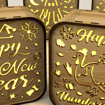 Intra απο ξύλο plywood 3mm-4mm πάχος – Πακέτο Shadow Box 5in1 Cut Lantern Files Δίασταση  20x20 cm INTRAFABR-105958232 - Image 7