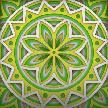 Intra απο ξύλο plywood 3mm-4mm πάχος – Shadow Box Mandala, Χαρτί κομμένο λουλούδι Δίασταση  20x20 cm INTRAFABR-30731663 - Image 4