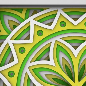 Intra απο ξύλο plywood 3mm-4mm πάχος – Shadow Box Mandala, Χαρτί κομμένο λουλούδι Δίασταση  20x20 cm INTRAFABR-30731663 - Image 6