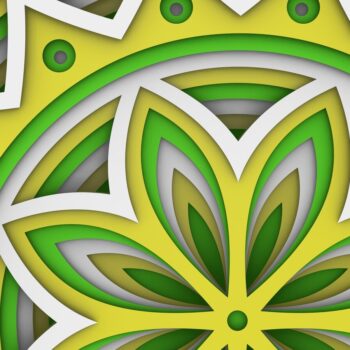 Intra απο ξύλο plywood 3mm-4mm πάχος – Shadow Box Mandala, Χαρτί κομμένο λουλούδι Δίασταση  20x20 cm INTRAFABR-30731663 - Image 7