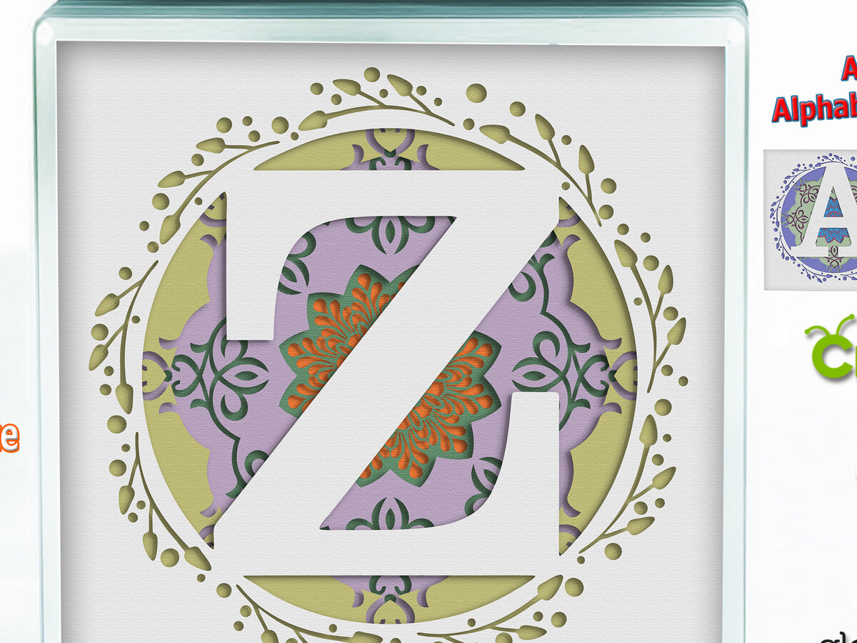 Intra απο ξύλο plywood 3mm-4mm πάχος – Shadow Box the Letters a-Z File Bundle Δίασταση  20x20 cm INTRAFABR-57318037