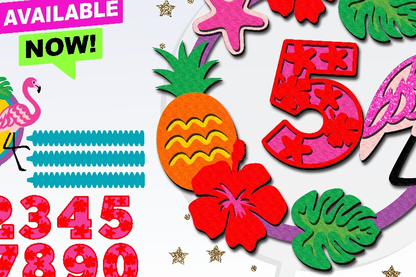 Intra απο ξύλο plywood 3mm-4mm πάχος – Shaker Cake Topper Flamingo Δίασταση  20x20 cm INTRAFABR-80394599