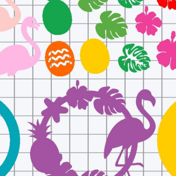 Intra απο ξύλο plywood 3mm-4mm πάχος – Shaker Cake Topper Flamingo Δίασταση  20x20 cm INTRAFABR-80394599 - Image 3