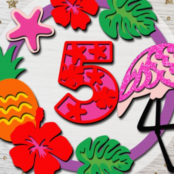 Intra απο ξύλο plywood 3mm-4mm πάχος – Shaker Cake Topper Flamingo Δίασταση  20x20 cm INTRAFABR-80394599 - Image 4