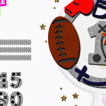 Intra απο ξύλο plywood 3mm-4mm πάχος – Shaker Cake Topper Football Δίασταση  20x20 cm INTRAFABR-77474486 - Image 1