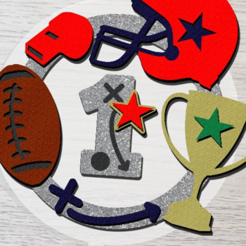 Intra απο ξύλο plywood 3mm-4mm πάχος – Shaker Cake Topper Football Δίασταση  20x20 cm INTRAFABR-77474486 - Image 4