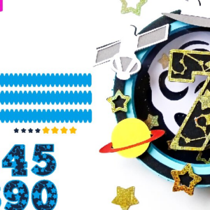 Intra απο ξύλο plywood 3mm-4mm πάχος – Shaker Cake Topper Outer Space Δίασταση  20x20 cm INTRAFABR-70284842