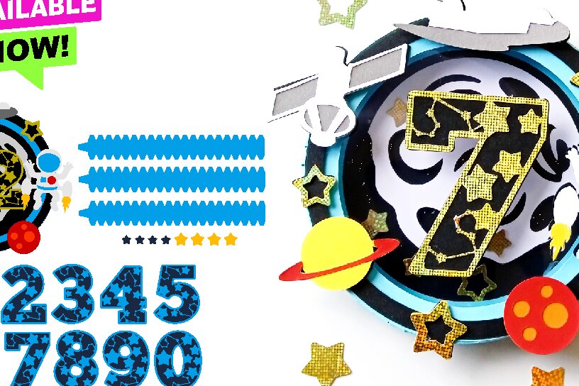 Intra απο ξύλο plywood 3mm-4mm πάχος – Shaker Cake Topper Outer Space Δίασταση  20x20 cm INTRAFABR-70284842