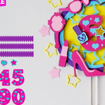 Intra απο ξύλο plywood 3mm-4mm πάχος – Shaker Cake Topper Pink Doll Δίασταση  20x20 cm INTRAFABR-75553392 - Image 1