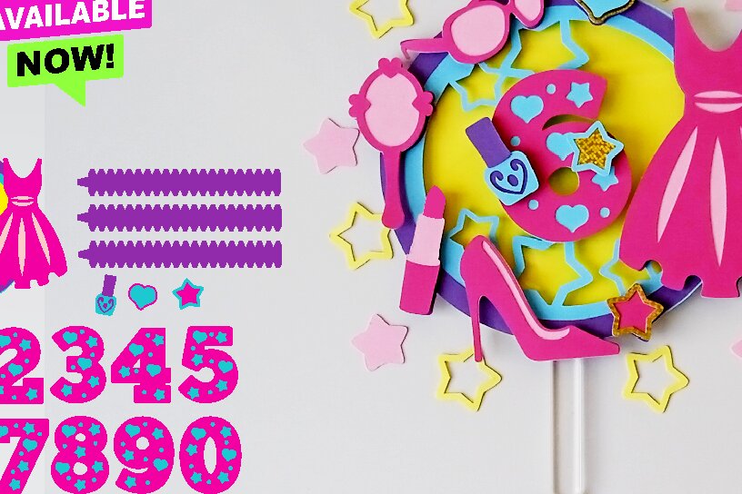 Intra απο ξύλο plywood 3mm-4mm πάχος – Shaker Cake Topper Pink Doll Δίασταση  20x20 cm INTRAFABR-75553392