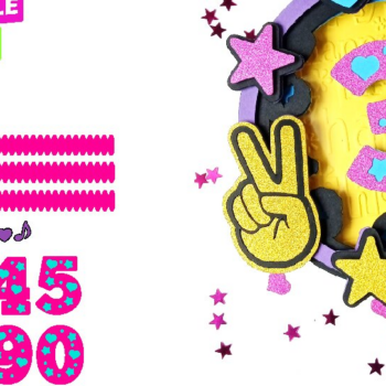 Intra απο ξύλο plywood 3mm-4mm πάχος – Shaker Cake Topper Smiley Face Δίασταση 20x20 cm INTRAFABR-76943639 - Image 1