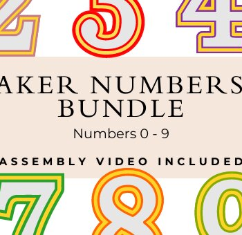 Intra απο ξύλο plywood 3mm-4mm πάχος – Shaker Numbers 0 - 9 Δίασταση  20x20 cm INTRAFABR-104682886 - Image 1