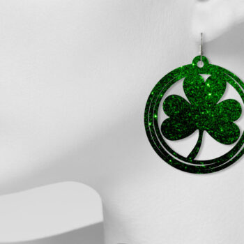 Intra απο ξύλο plywood 3mm-4mm πάχος – Σκουλαρίκι τριφύλλι, ημέρα του Αγίου Πατρικίου Δίασταση  5x5 cm INTRAFABR-6903839 - Image 2