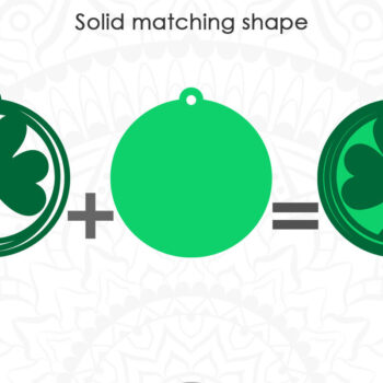 Intra απο ξύλο plywood 3mm-4mm πάχος – Σκουλαρίκι τριφύλλι, ημέρα του Αγίου Πατρικίου Δίασταση  5x5 cm INTRAFABR-6903839 - Image 4