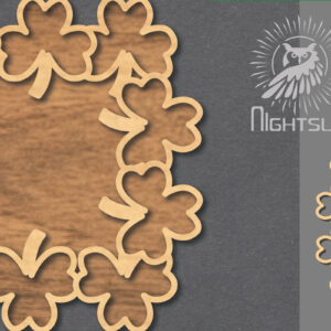 Intra απο ξύλο plywood 3mm-4mm πάχος – Shamrock Sign 1 Δίασταση  40x30 cm INTRAFABR-119036970