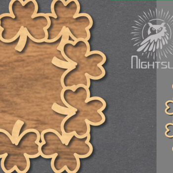 Intra απο ξύλο plywood 3mm-4mm πάχος – Shamrock Sign 1 Δίασταση 40x30 cm INTRAFABR-119036970 - Image 1