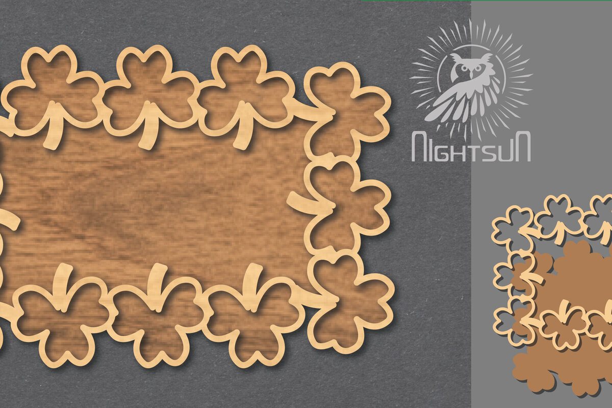 Intra απο ξύλο plywood 3mm-4mm πάχος – Shamrock Sign 2 Δίασταση  40x30 cm INTRAFABR-119037292