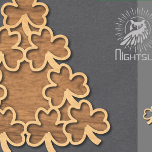 Intra απο ξύλο plywood 3mm-4mm πάχος – Shamrock Sign 3 Δίασταση  40x30 cm INTRAFABR-119037322