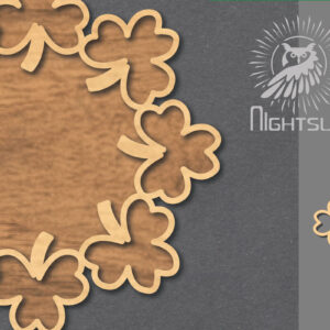 Intra απο ξύλο plywood 3mm-4mm πάχος – Shamrock Sign 4 Δίασταση  40x30 cm INTRAFABR-119037336