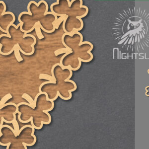 Intra απο ξύλο plywood 3mm-4mm πάχος – Shamrock Sign 5 Δίασταση  40x30 cm INTRAFABR-119037341