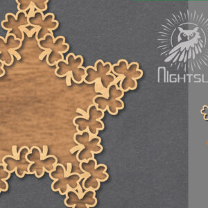 Intra απο ξύλο plywood 3mm-4mm πάχος – Shamrock Sign 6 Δίασταση  40x30 cm INTRAFABR-119037349