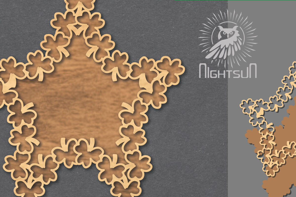 Intra απο ξύλο plywood 3mm-4mm πάχος – Shamrock Sign 6 Δίασταση  40x30 cm INTRAFABR-119037349