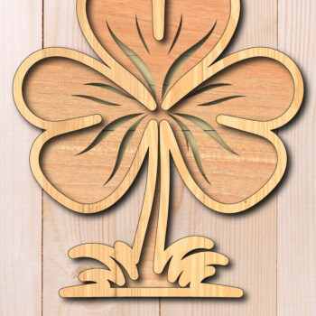 Intra απο ξύλο plywood 3mm-4mm πάχος – Shamrock Laser-Cut St. Patrick’s Day Δίασταση  20x20 cm INTRAFABR-118145581 - Image 1