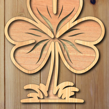 Intra απο ξύλο plywood 3mm-4mm πάχος – Shamrock Laser-Cut St. Patrick’s Day Δίασταση  20x20 cm INTRAFABR-118145581 - Image 2