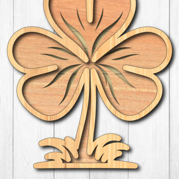 Intra απο ξύλο plywood 3mm-4mm πάχος – Shamrock Laser-Cut St. Patrick’s Day Δίασταση  20x20 cm INTRAFABR-118145581 - Image 3