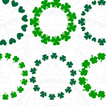 Intra απο ξύλο plywood 3mm-4mm πάχος – Μονόγραμμα Shamrock, Design Sublimation Δίασταση  40x30 cm INTRAFABR-6904093 - Image 2