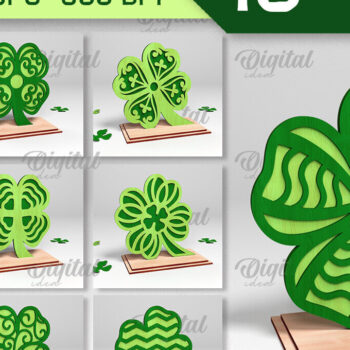 Intra απο ξύλο plywood 3mm-4mm πάχος – Shamrock Stand Bottoms Δίασταση  20x20 cm INTRAFABR-88752946 - Image 1