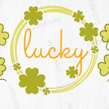 Intra απο ξύλο plywood 3mm-4mm πάχος – Shamrock Bundle, Shamrock Monogram Δίασταση  20x20 cm INTRAFABR-25575993 - Image 1