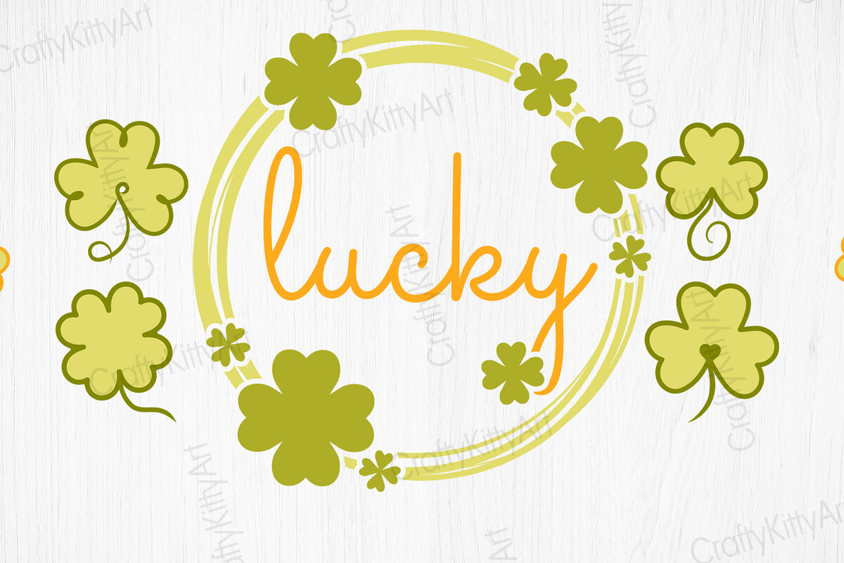 Intra απο ξύλο plywood 3mm-4mm πάχος – Shamrock Bundle, Shamrock Monogram Δίασταση  20x20 cm INTRAFABR-25575993